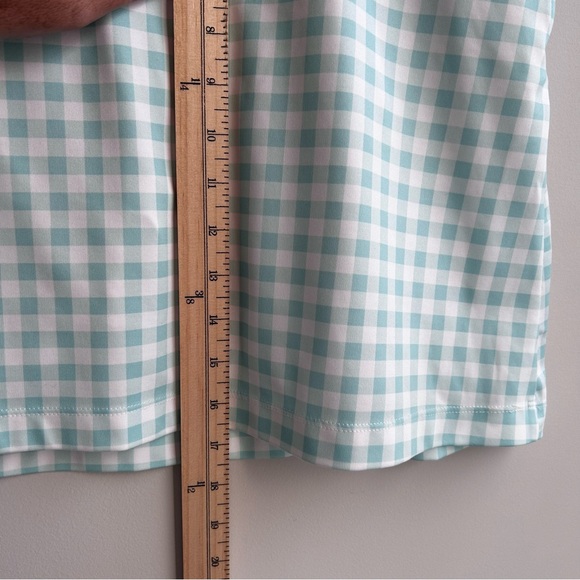 Bermuda Sands Golf Skort Size Large, Aqua Gingham, EUC - Picture 5 of 8